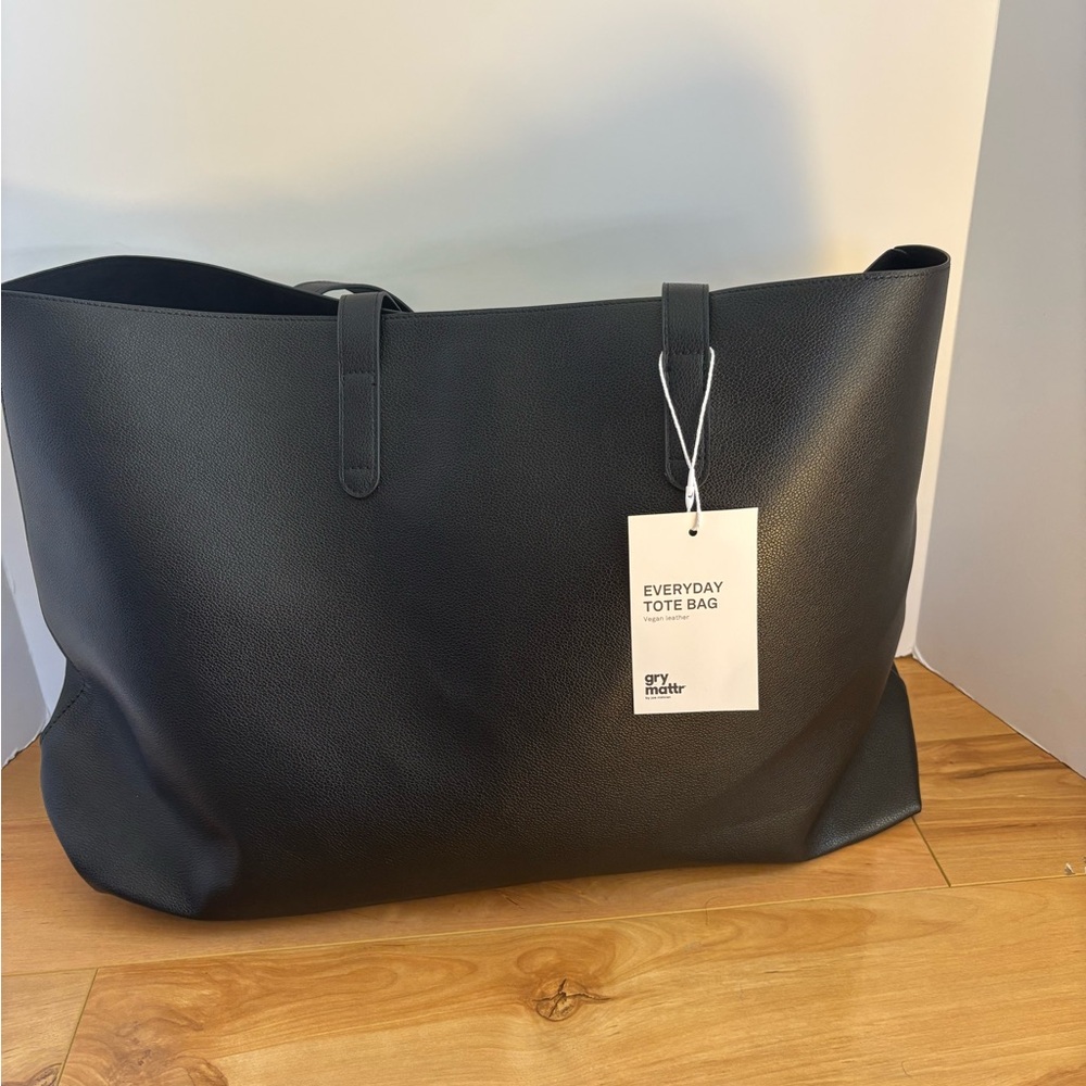 Everyday Black Tote Bag -